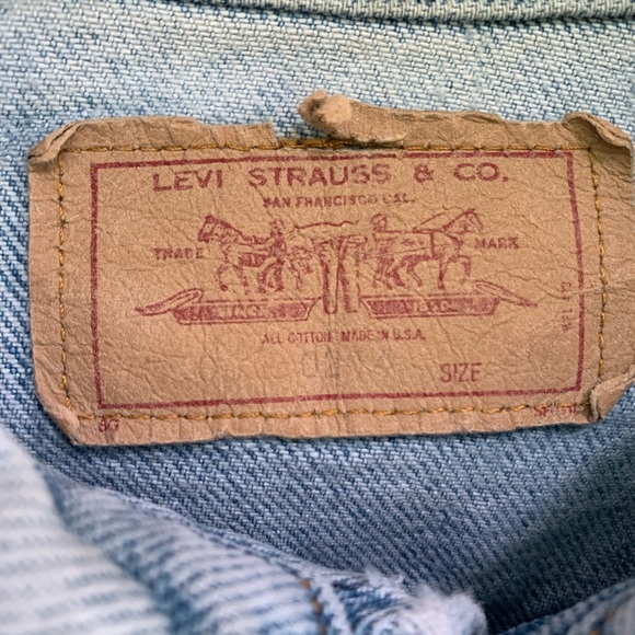Vintage 80’s Levi’s Denim Jean Jacket Size 40 WPL 423 Made In USA 100% Cotton - Picture 4 of 16